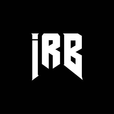 Teknoloji şirketi için IRB harf logosu tasarımı. IRB logosu siyah-beyaz renk kombinasyonu tasarladı. IRB logosu, IRB vektörü, IRB tasarımı, IRB simgesi, IRB alfabesi. IRB tipografi logosu tasarımı.