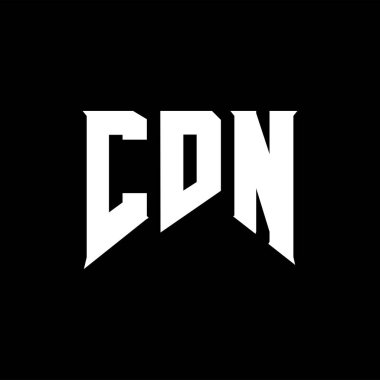 Teknoloji şirketi için CDN harf logosu tasarımı. CDN logo tasarımı siyah ve beyaz renk kombinasyonu. CDN logosu, CDN vektörü, CDN tasarımı, CDN simgesi, CDN alfabesi. CDN tipografi logosu tasarımı.