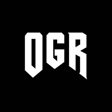 Teknoloji şirketi için OGR harf logosu tasarımı. OGR logo tasarımı siyah ve beyaz renk kombinasyonu. OGR logosu, OGR vektörü, OGR tasarımı, OGR simgesi, OGR alfabesi. OGR tipografi logosu tasarımı.