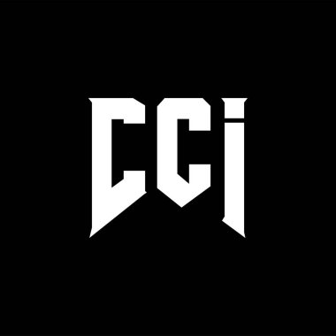 Teknoloji şirketi için CCI mektup logosu tasarımı. CCI logo tasarımı siyah ve beyaz renk kombinasyonu. CCI logosu, CCI vektörü, CCI tasarımı, CCI simgesi, CCI alfabesi. CCI tipografi logosu tasarımı.