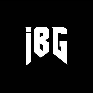 Teknoloji şirketi için IBG harf logosu tasarımı. IBG logo tasarımı siyah ve beyaz renk kombinasyonu. IBG logosu, IBG vektörü, IBG tasarımı, IBG simgesi, IBG alfabesi. IBG tipografi logosu tasarımı.