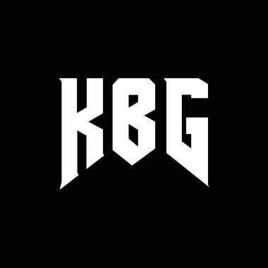 Teknoloji şirketi için KBG harf logosu tasarımı. KBG logo tasarımı siyah ve beyaz renk kombinasyonu. KBG logosu, KBG vektörü, KBG tasarımı, KBG simgesi, KBG alfabesi. KBG tipografi logo tasarımı.