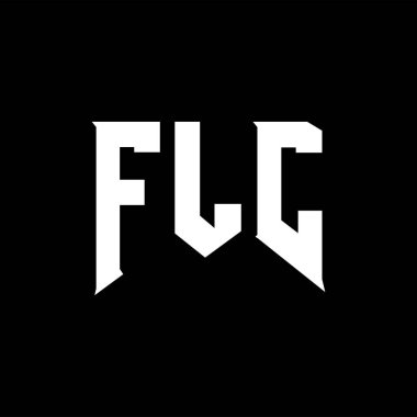 Teknoloji şirketi için FLC mektup logosu tasarımı. FLC logo tasarımı siyah ve beyaz renk kombinasyonu. FLC logosu, FLC vektörü, FLC tasarımı, FLC simgesi, FLC alfabesi. FLC tipografi logosu tasarımı.