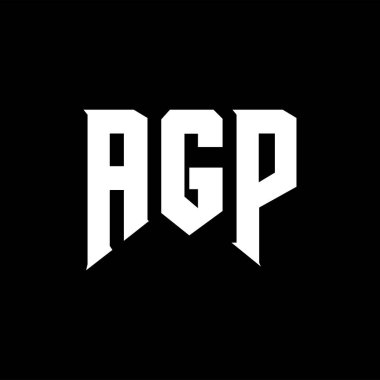 Teknoloji şirketi için AGP mektup logosu tasarımı. AGP logo tasarımı siyah ve beyaz renk kombinasyonu. AGP logosu, AGP vektörü, AGP tasarımı, AGP simgesi, AGP alfabesi. AGP tipografi logosu tasarımı.