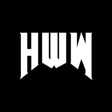Teknoloji şirketi için HWW harf logosu tasarımı. HWW logo tasarımı siyah ve beyaz renk kombinasyonu. HWW logosu, HWW vektörü, HWW tasarımı, HWW simgesi, HWW alfabesi. HWW tipografi logosu tasarımı.