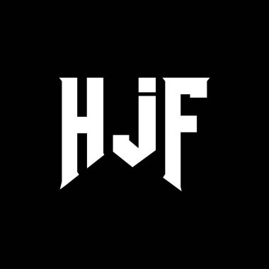 Teknoloji şirketi için HJF mektup logosu tasarımı. HJF logo tasarımı siyah ve beyaz renk kombinasyonu. HJF logosu, HJF vektörü, HJF tasarımı, HJF simgesi, HJF alfabesi. HJF tipografi logosu tasarımı.