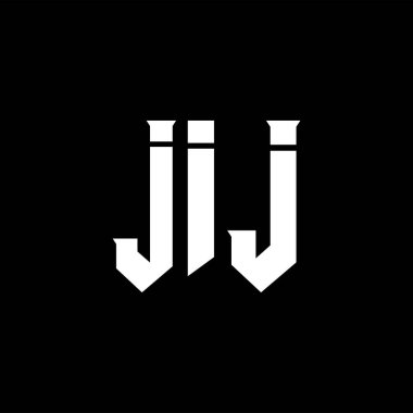 JIJ teknoloji şirketi için logo tasarımı. JIJ logo tasarımı siyah ve beyaz renk kombinasyonu. JIJ logosu, JIJ vektörü, JIJ tasarımı, JIJ simgesi, JIJ alfabesi. JIJ tipografi logosu tasarımı.