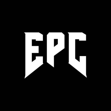 Teknoloji şirketi için EPC mektup logosu tasarımı. EPC logo tasarımı siyah ve beyaz renk kombinasyonu. EPC logosu, EPC vektörü, EPC tasarımı, EPC simgesi, EPC alfabesi. EPC tipografi logosu tasarımı.
