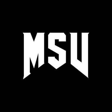 Teknoloji şirketi için MSV mektup logosu tasarımı. MSV logo tasarımı siyah ve beyaz renk kombinasyonu. MSV logosu, MSV vektörü, MSV tasarımı, MSV simgesi, MSV alfabesi. MSV tipografi logosu tasarımı.