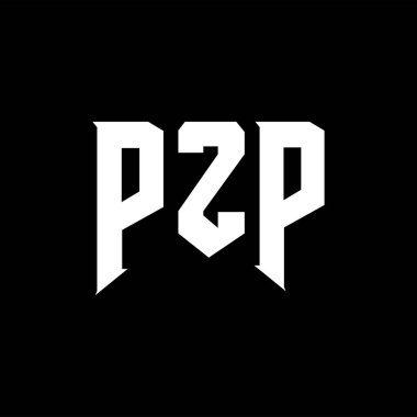 Teknoloji şirketi için PZP harf logosu tasarımı. PZP logosu siyah-beyaz renk kombinasyonu tasarladı. PZP logosu, PZP vektörü, PZP tasarımı, PZP simgesi, PZP alfabesi. PZP tipografi logosu tasarımı.