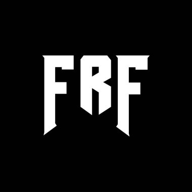 Teknoloji şirketi için FRF mektup logosu tasarımı. FRF logo tasarımı siyah ve beyaz renk kombinasyonu. FRF logosu, FRF vektörü, FRF tasarımı, FRF simgesi, FRF alfabesi. FRF tipografi logosu tasarımı.