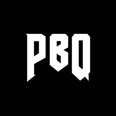 Teknoloji şirketi için PBQ harf logosu tasarımı. PBQ logo tasarımı siyah ve beyaz renk kombinasyonu. PBQ logosu, PBQ vektörü, PBQ tasarımı, PBQ simgesi, PBQ alfabesi. PBQ tipografi logosu tasarımı.