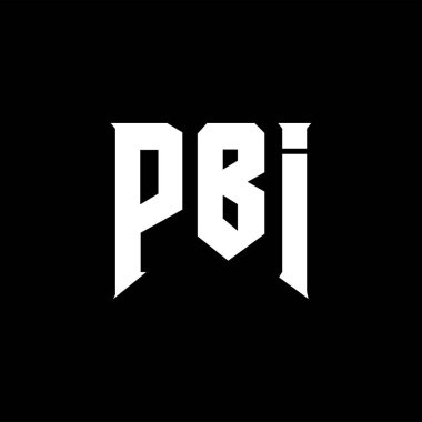 Teknoloji şirketi için PBI mektup logosu tasarımı. PBI logo tasarımı siyah-beyaz renk kombinasyonu. PBI logosu, PBI vektörü, PBI tasarımı, PBI simgesi, PBI alfabesi. PBI tipografi logosu tasarımı.