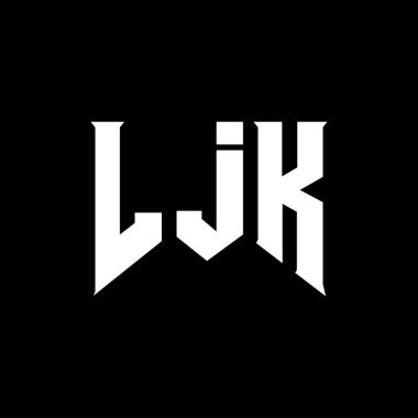 Teknoloji şirketi için LJK mektup logosu tasarımı. LJK logo tasarımı siyah ve beyaz renk kombinasyonu. LJK logosu, LJK vektörü, LJK tasarımı, LJK simgesi, LJK alfabesi. LJK tipografi logosu tasarımı.