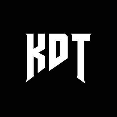 Teknoloji şirketi için KDT mektup logosu tasarımı. KDT logo tasarımı siyah ve beyaz renk kombinasyonu. KDT logosu, KDT vektörü, KDT tasarımı, KDT simgesi, KDT alfabesi. KDT tipografi logo tasarımı.