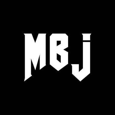 Teknoloji şirketi için MBJ mektup logosu tasarımı. MBJ logo tasarımı siyah ve beyaz renk kombinasyonu. MBJ logosu, MBJ vektörü, MBJ tasarımı, MBJ simgesi, MBJ alfabesi. MBJ tipografi logosu tasarımı.