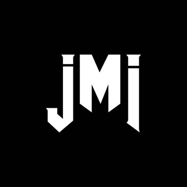Teknoloji şirketi için JMI mektup logosu tasarımı. JMI logo tasarımı siyah ve beyaz renk kombinasyonu. JMI logosu, JMI vektörü, JMI tasarımı, JMI simgesi, JMI alfabesi. JMI tipografi logosu tasarımı.
