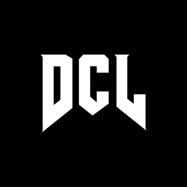 Teknoloji şirketi için DCL mektup logosu tasarımı. DCL logo tasarımı siyah ve beyaz renk kombinasyonu. DCL logosu, DCL vektörü, DCL tasarımı, DCL simgesi, DCL alfabesi. DCL tipografi logosu tasarımı.