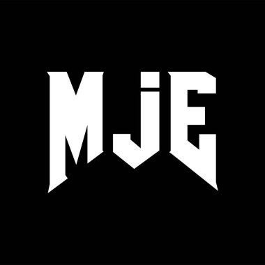 Teknoloji şirketi için MJE mektup logosu tasarımı. MJE logo tasarımı siyah ve beyaz renk kombinasyonu. MJE logosu, MJE vektörü, MJE tasarımı, MJE simgesi, MJE alfabesi. MJE tipografi logosu tasarımı.
