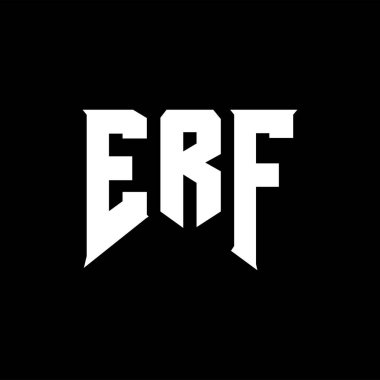 Teknoloji şirketi için ERF mektup logosu tasarımı. ERF logosu siyah ve beyaz renk kombinasyonu tasarladı. ERF logosu, ERF vektörü, ERF dizaynı, ERF simgesi, ERF alfabesi. ERF tipografi logosu tasarımı.