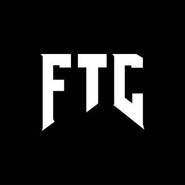 Teknoloji şirketi için FTC mektup logosu tasarımı. FTC logo tasarımı siyah ve beyaz renk kombinasyonu. FTC logosu, FTC vektörü, FTC tasarımı, FTC simgesi, FTC alfabesi. FTC tipografi logosu tasarımı.