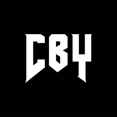 Teknoloji şirketi için CBY mektup logosu tasarımı. CBY logo tasarımı siyah ve beyaz renk kombinasyonu. CBY logosu, CBY vektörü, CBY tasarımı, CBY simgesi, CBY alfabesi. CBY tipografi logosu tasarımı.