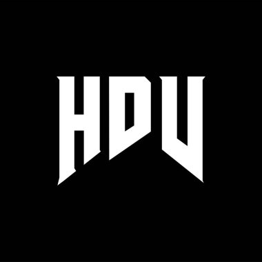 Teknoloji şirketi için HDV harf logosu tasarımı. HDV logo tasarımı siyah ve beyaz renk kombinasyonu. HDV logosu, HDV vektörü, HDV tasarımı, HDV simgesi, HDV alfabesi. HDV tipografi logosu tasarımı.