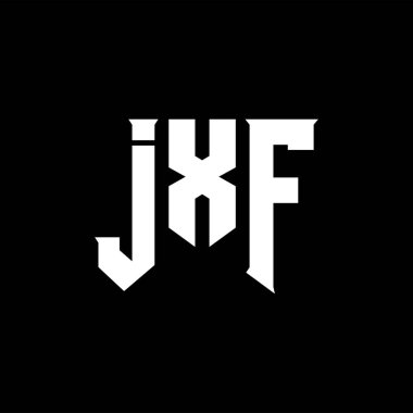 Teknoloji şirketi için JXF mektup logosu tasarımı. JXF logo tasarımı siyah ve beyaz renk kombinasyonu. JXF logosu, JXF vektörü, JXF tasarımı, JXF simgesi, JXF alfabesi. JXF tipografi logosu tasarımı.