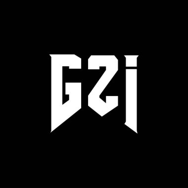 Teknoloji şirketi için HZI harf logosu tasarımı. HZI logosu siyah-beyaz renk kombinasyonu tasarladı. HZI logosu, HZI vektörü, HZI tasarımı, HZI simgesi, HZI alfabesi. HZI tipografi logosu tasarımı.