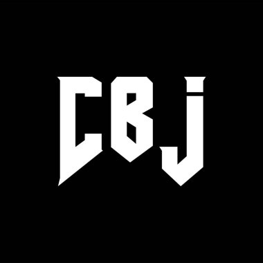 Teknoloji şirketi için CBJ harf logosu tasarımı. CBJ logo tasarımı siyah ve beyaz renk kombinasyonu. CBJ logosu, CBJ vektörü, CBJ tasarımı, CBJ simgesi, CBJ alfabesi. CBJ tipografi logo tasarımı.