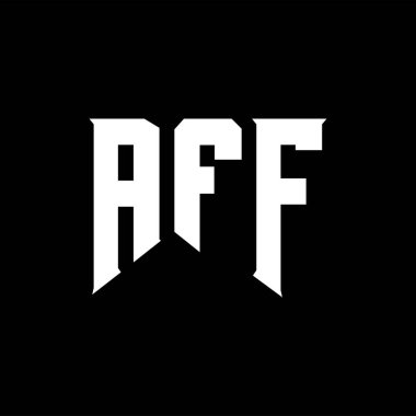 Teknoloji şirketi için AFF mektup logosu tasarımı. AFF logo tasarımı siyah ve beyaz renk kombinasyonu. AFF logosu, AFF vektörü, AFF tasarımı, AFF simgesi, AFF alfabesi. AFF tipografi logosu tasarımı.