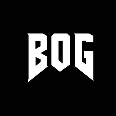 Teknoloji şirketi için BOG mektup logosu tasarımı. BOG logosu siyah ve beyaz renk kombinasyonu tasarladı. Bog logosu, BOG vektörü, BOG tasarımı, BOG simgesi, BOG alfabesi. BOG tipografi logo tasarımı.