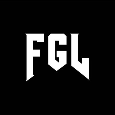 Teknoloji şirketi için FGL harf logosu tasarımı. FGL logo tasarımı siyah ve beyaz renk kombinasyonu. FGL logosu, FGL vektörü, FGL tasarımı, FGL simgesi, FGL alfabesi. FGL tipografi logosu tasarımı.