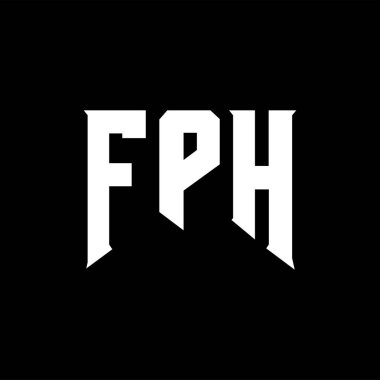 Teknoloji şirketi için FPH mektup logosu tasarımı. FPH logosu siyah ve beyaz renk kombinasyonu tasarladı. FPH logosu, FPH vektörü, FPH dizaynı, FPH simgesi, FPH alfabesi. FPH tipografi logosu tasarımı.