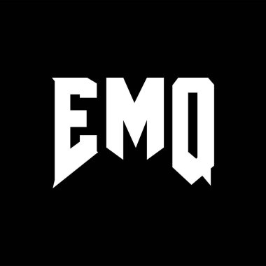 Teknoloji şirketi için EMQ mektup logosu tasarımı. EMQ logosu siyah ve beyaz renk kombinasyonu tasarladı. EMQ logosu, EMQ vektörü, EMQ tasarımı, EMQ simgesi, EMQ alfabesi. EMQ tipografi logosu tasarımı.