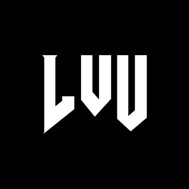 Teknoloji şirketi için LVU mektup logosu tasarımı. LVU logo tasarımı siyah beyaz kombinasyon. LVU logosu, LVU vektörü, LVU tasarımı, LVU simgesi, LVU alfabesi. LVU tipografi logosu tasarımı.
