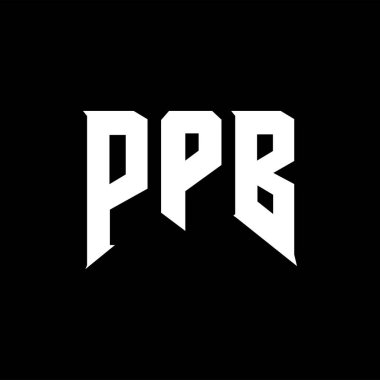 Teknoloji şirketi için PPB harf logosu tasarımı. PPB logo tasarımı siyah ve beyaz renk kombinasyonu. PPB logosu, PPB vektörü, PPB tasarımı, PPB simgesi, PPB alfabesi. PPB tipografi logosu tasarımı.