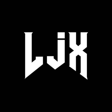 Teknoloji şirketi için LJX mektup logosu tasarımı. LJX logo tasarımı siyah ve beyaz renk kombinasyonu. LJX logosu, LJX vektörü, LJX tasarımı, LJX simgesi, LJX alfabesi. LJX tipografi logosu tasarımı.