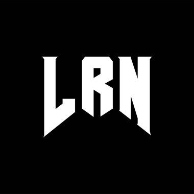 Teknoloji şirketi için LRN harf logosu tasarımı. LRN logo tasarımı siyah ve beyaz renk kombinasyonu. LRN logosu, LRN vektörü, LRN tasarımı, LRN simgesi, LRN alfabesi. LRN tipografi logosu tasarımı.