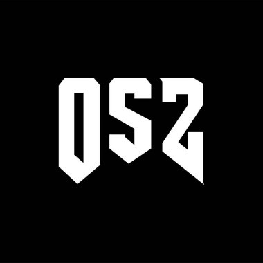 Teknoloji şirketi için OSZ harf logosu tasarımı. OSZ logo tasarımı siyah ve beyaz renk kombinasyonu. OSZ logosu, OSZ vektörü, OSZ tasarımı, OSZ simgesi, OSZ alfabesi. OSZ tipografi logosu tasarımı.