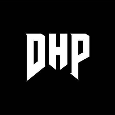 Teknoloji şirketi için DHP harf logosu tasarımı. DHP logosu siyah-beyaz renk kombinasyonu tasarladı. DHP logosu, DHP vektörü, DHP tasarımı, DHP simgesi, DHP alfabesi. DHP tipografi logosu tasarımı.