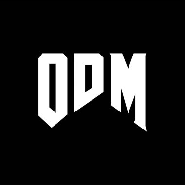 Teknoloji şirketi için ODM mektup logosu tasarımı. ODM logosu siyah ve beyaz renk kombinasyonu tasarladı. ODM logosu, ODM vektörü, ODM tasarımı, ODM simgesi, ODM alfabesi. ODM tipografi logosu tasarımı.