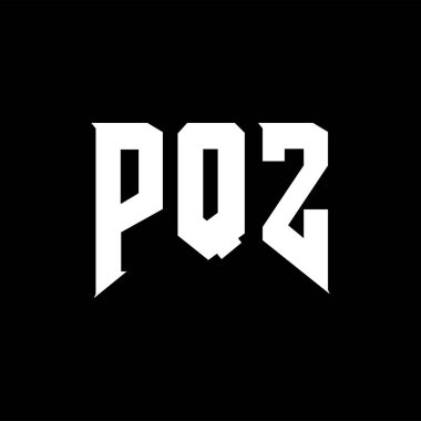 Teknoloji şirketi için PQZ harf logosu tasarımı. PQZ logo tasarımı siyah ve beyaz renk kombinasyonu. PQZ logosu, PQZ vektörü, PQZ tasarımı, PQZ simgesi, PQZ alfabesi. PQZ tipografi logosu tasarımı.
