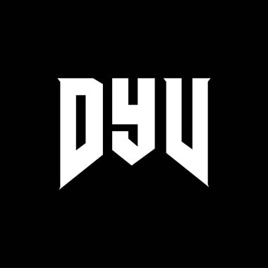 Teknoloji şirketi için DYV mektup logosu tasarımı. DYV logo tasarımı siyah ve beyaz renk kombinasyonu. DYV logosu, DYV vektörü, DYV tasarımı, DYV simgesi, DYV alfabesi. DYV tipografi logosu tasarımı.