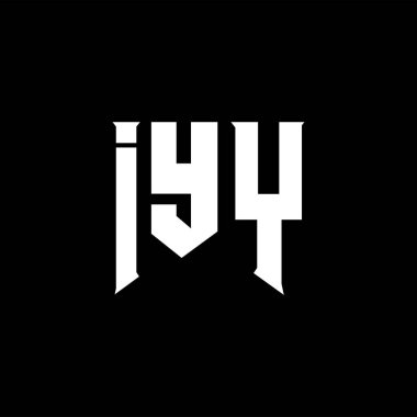 Teknoloji şirketi için IYY mektup logosu tasarımı. IYY logo tasarımı siyah ve beyaz renk kombinasyonu. IYY logosu, IYY vektörü, IYY tasarımı, IYY simgesi, IYY alfabesi. IYY tipografi logosu tasarımı.