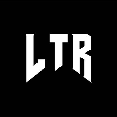 Teknoloji şirketi için LTR harf logosu tasarımı. LTR logo tasarımı siyah ve beyaz renk kombinasyonu. LTR logosu, LTR vektörü, LTR tasarımı, LTR simgesi, LTR alfabesi. LTR tipografi logosu tasarımı.
