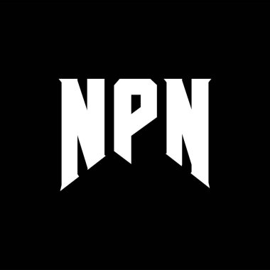 Teknoloji şirketi için NPN harf logosu tasarımı. NPN logo tasarımı siyah ve beyaz renk kombinasyonu. NPN logosu, NPN vektörü, NPN tasarımı, NPN simgesi, NPN alfabesi. NPN tipografi logosu tasarımı.