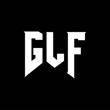 Teknoloji şirketi için GLF mektup logosu tasarımı. GLF logo tasarımı siyah ve beyaz renk kombinasyonu. GLF logosu, GLF vektörü, GLF tasarımı, GLF simgesi, GLF alfabesi. GLF tipografi logosu tasarımı.