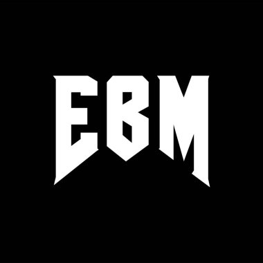 Teknoloji şirketi için EBM mektup logosu tasarımı. EBM logo tasarımı siyah ve beyaz renk kombinasyonu. EBM logosu, EBM vektörü, EBM tasarımı, EBM simgesi, EBM alfabesi. EBM tipografi logosu tasarımı.