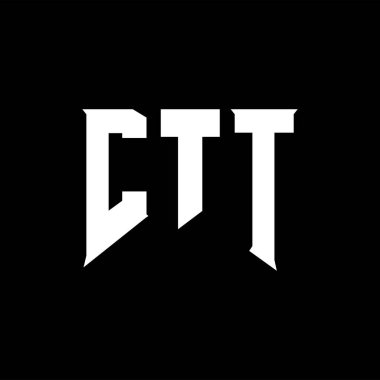 Teknoloji şirketi için CTT mektup logosu tasarımı. CTT logosu siyah-beyaz renk kombinasyonu tasarladı. CTT logosu, CTT vektörü, CTT tasarımı, CTT simgesi, CTT alfabesi. CTT tipografi logo tasarımı.